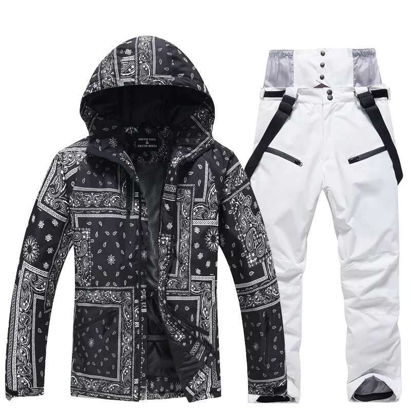 Winter Set Cold Snowboard Wear Men/Women Double Board Ski Suit Waterproof Windproof Outdoor Skiing Jacket/Pant