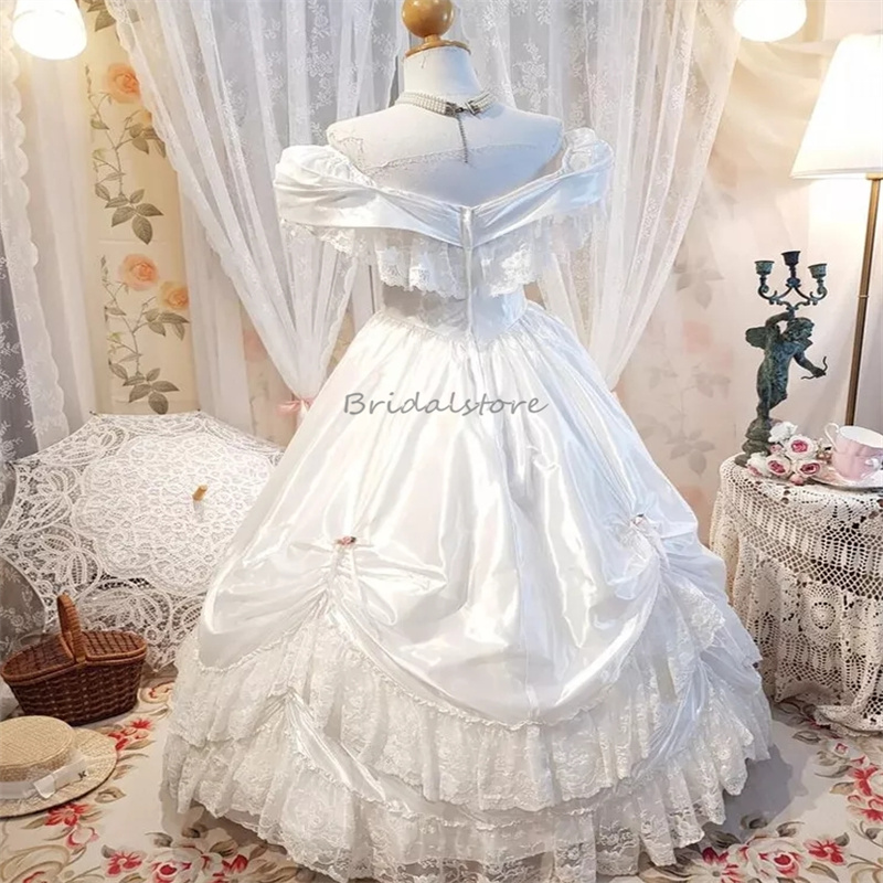 Historische Victorian Prom Dress Cap Sleeves Lace Costume Masquerade Cosplay Evening Dress Korean Renaissance Party Gown 2025 Vestido De Noche Special