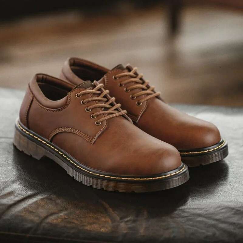 Ddmyoutdoor China Domestic Men S British Genuine Leather Spring Autumn Outdoor Casual Work Ankle Boots Designer Low Top Safety Shoes