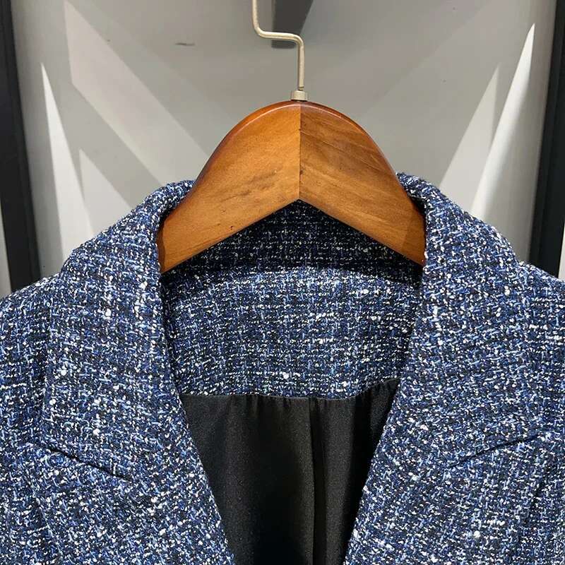 2024 Autumn And Winter Woven Tweed Suit Jacket, Spliced Short Dress Set, Trousers For Women