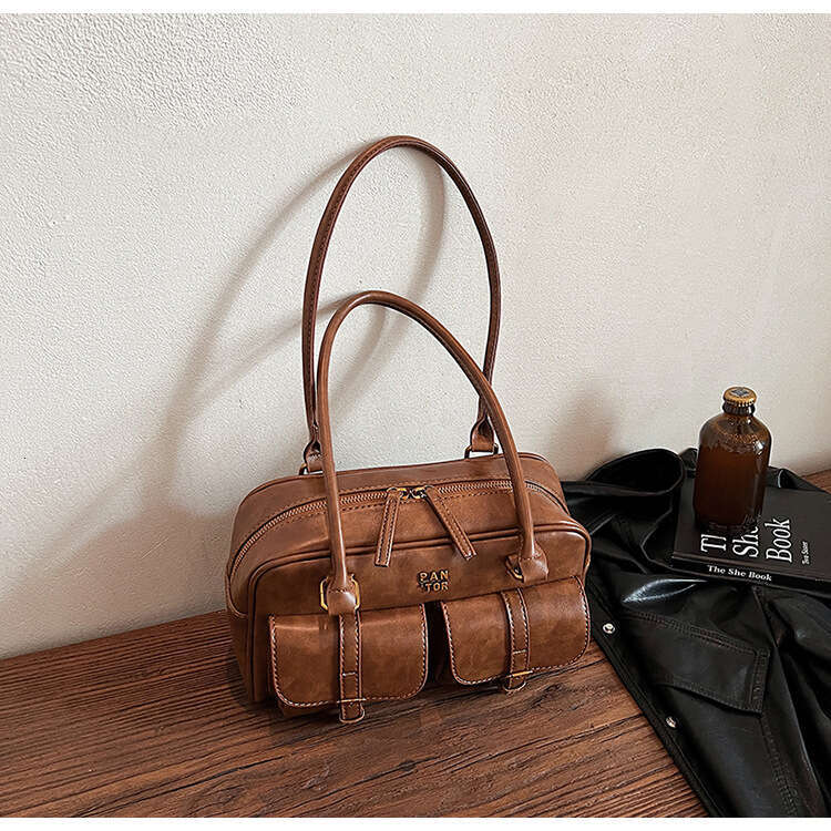 High End Fashion Women's Wholesale Cross-Border Leisure Commuting Retro Shoulder Bag New Solid Color Bowg Bags