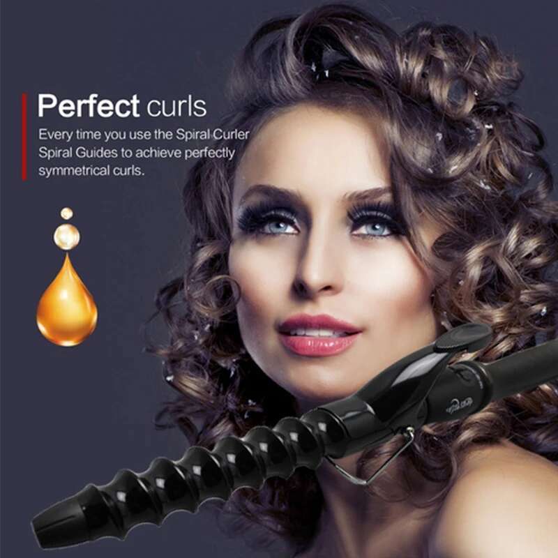 Pro Spiral Curg Iron Electric Ceramic Heating Anti-perm Magic Styg Tool Hair Curler Roller Wand Curl Styler