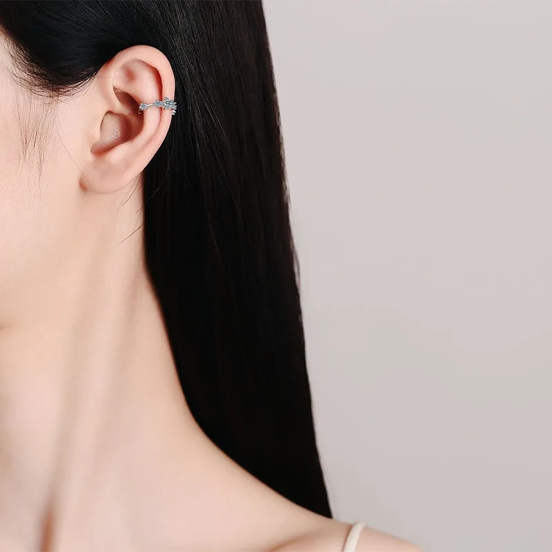 Na Original 925 Sterling Silver Earrings Clip Women D Color VVS D Color Earclips Fine Jewelry Wholesale Bulk 250103