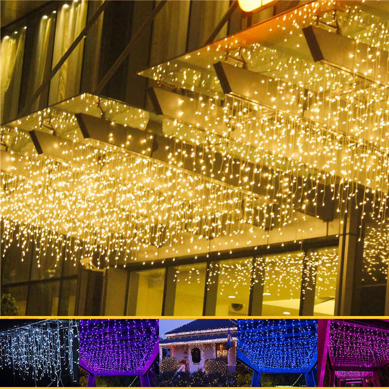 LED ice strip decorative curtain outdoor rainproof shopping mall low-voltage starry sky lights, straight