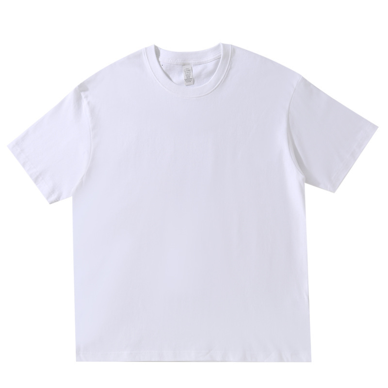 200g Japanese cotton short sleeve t-shirt mens and womens solid white mens blank shirt fashion brand ins