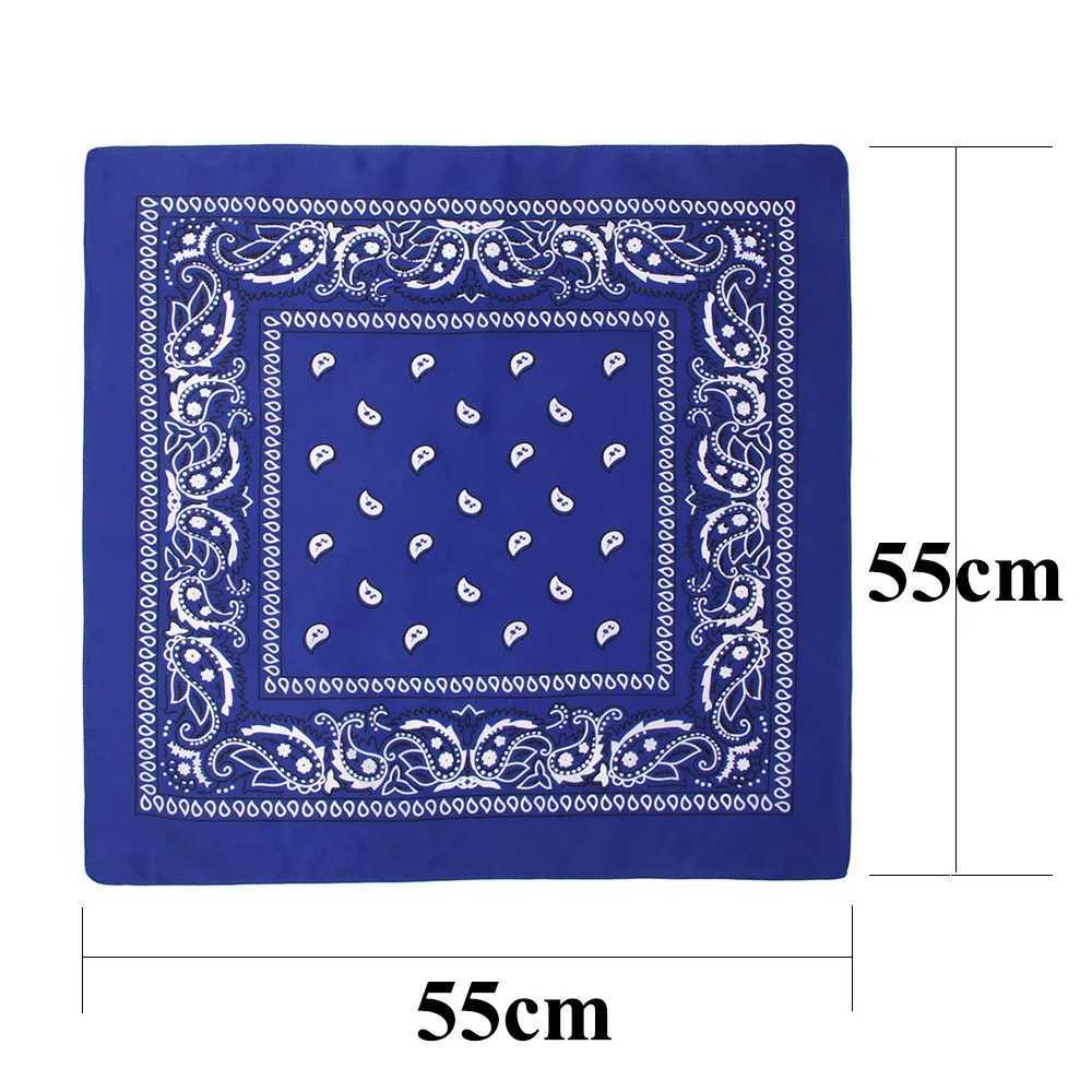 Unisex mens and womens bandana hair bun denim mens cycling sports headband wrist hair clip paisley headband square scarf W250107