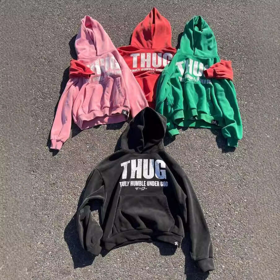 letter printed couple casual long sleeved unisex hooded sweatshirt