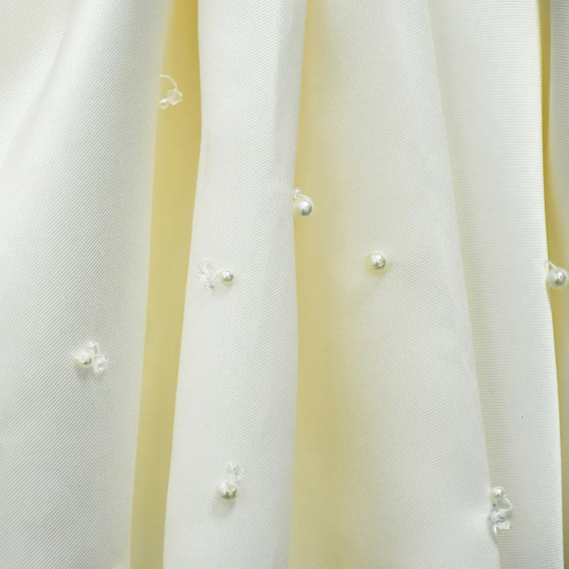 Birthday Dresses Girl 1 Year Kids Beading Elegant White Dress Toddlers Princess Flower Girl Ball Gown for Wedding Parties 250107