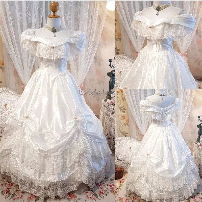 Historische Victorian Prom Dress Cap Sleeves Lace Costume Masquerade Cosplay Evening Dress Korean Renaissance Party Gown 2025 Vestido De Noche Special