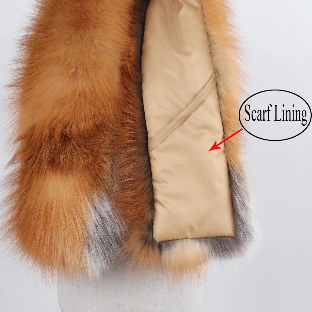 Winter Lady Natural Real Fox Fur Scarf Shawl Full Pelt Warm Soft 100% Genuine Fox Fur Scarves Women Real Fur Muffler 250106