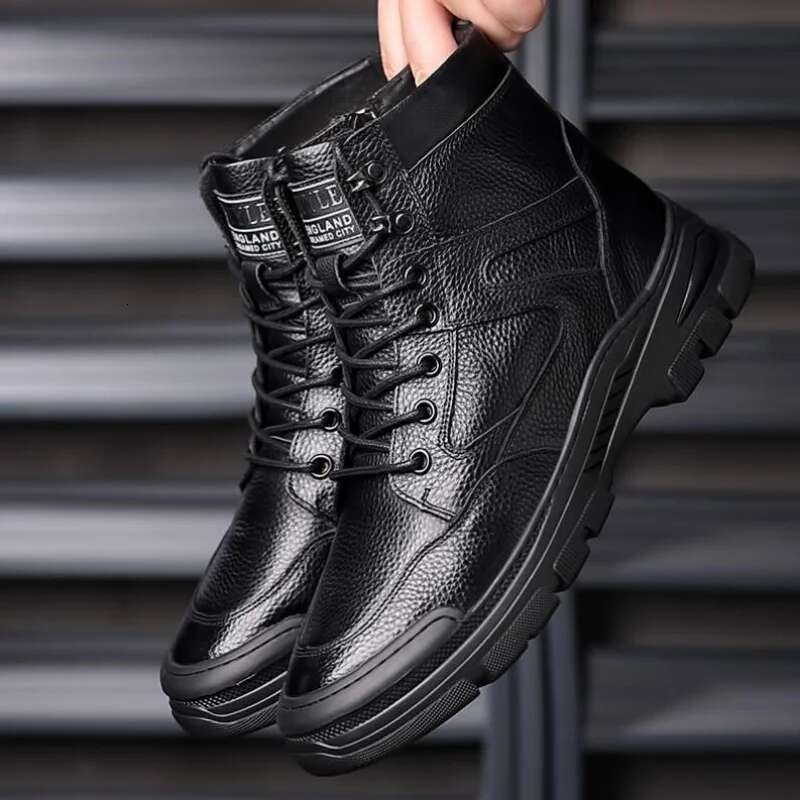 Ddmyoutdoor China Domestic Fall And Winter Wool Warm Leather Padded Thickened Casual Men S High Top Shoes Outdoor Sports Snow Boots