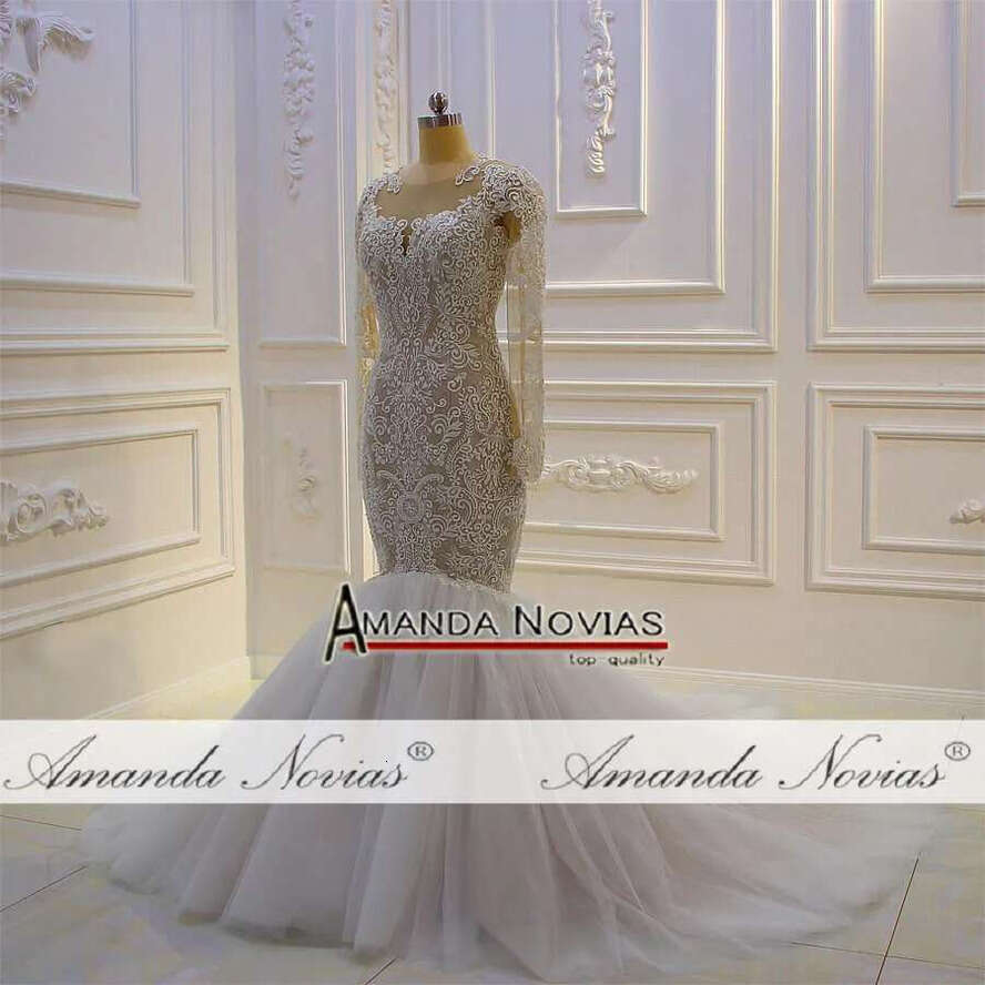 New Design Long Sleeve Lace Mermaid Weddding Dresses