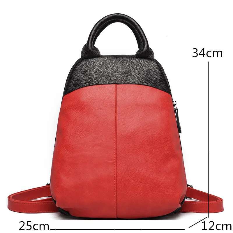 Genuine Leather Backpack Fashion Women's Bag Designer Quality Female Backpacks High Capacity Ladies Travel Back Pack
