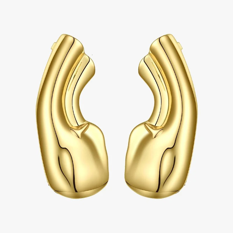 ENFASHION Punk Earlobe Ear Cuff Clip On Earrings For Women Gold Color Auricle Earings Without Piercing Fashion Jewelry E191121 250103