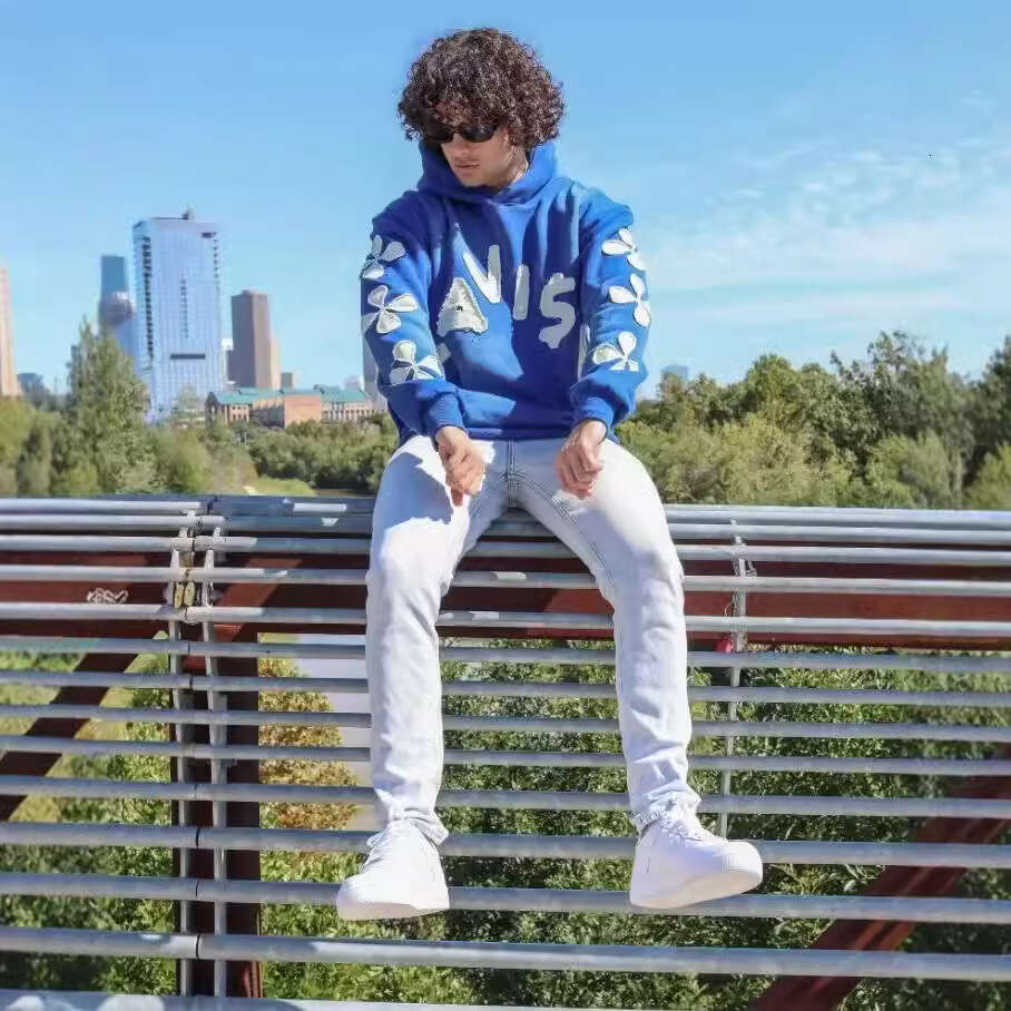 Fashion Letter Embroidered Men's and Women's Loose Hooded Hoodie