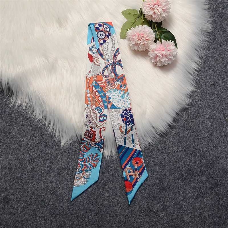 New 100% Silk Scarf Womens Luxury Natural Silk Scarf Ultra fine Hairband Packaging Womens Bag Scarf Fashion Accessories Headband W250107