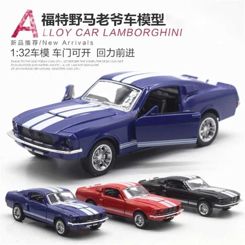 1 32 alloy die-casting stang GT ic retro model pull back micro car replica used for childrens collection gifts W250106 Free shipping