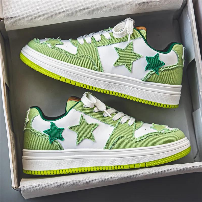 fashion designer shoes men trainers black green white blue grey star outdoor sports runner running shoe trainer sneakers 39-44 dh1102140405