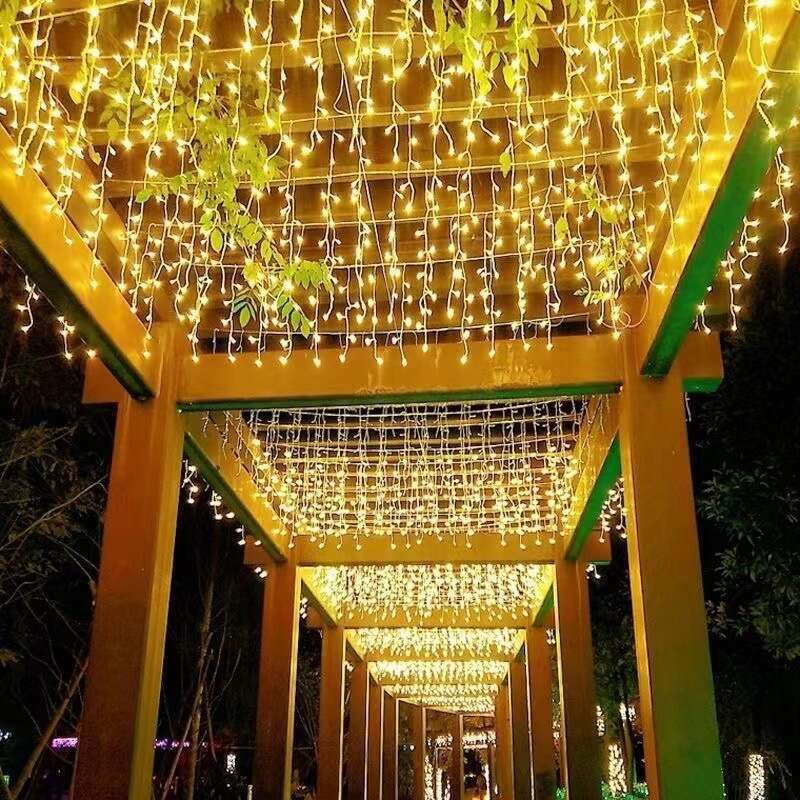 LED ice strip decorative curtain outdoor rainproof shopping mall low-voltage starry sky lights, straight