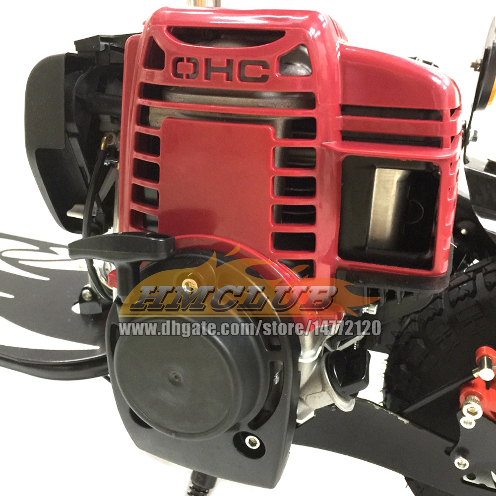 Gas Folding Adult Scooters 49CC 50CC 4-Stroke Gasoline Black Motorcycle Racing MOTO Children Boy Girl Child Student Men Women Man Woman Motorbike Birt