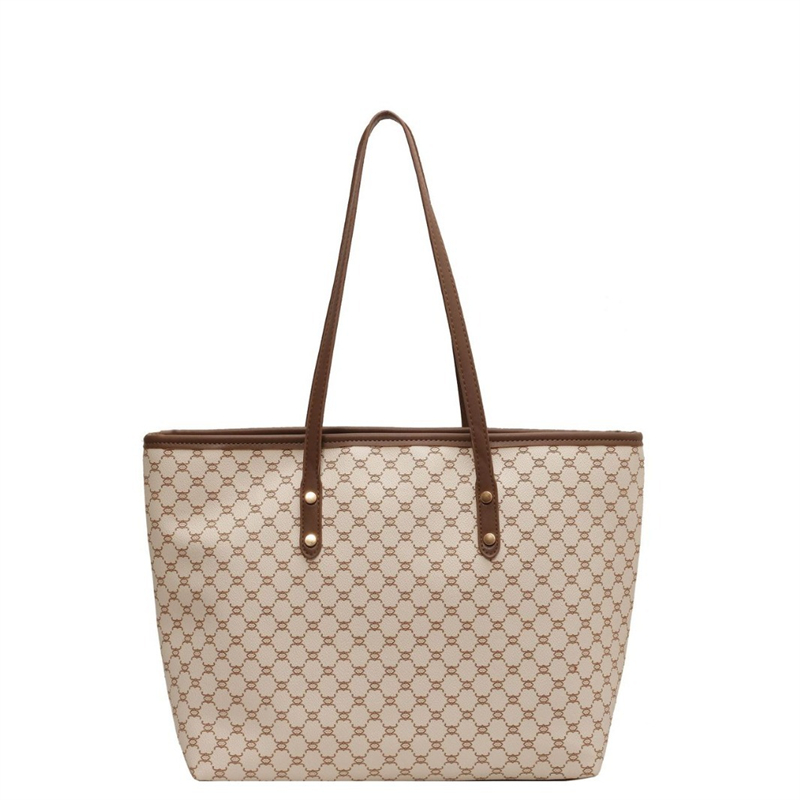 2025 new free shipping designer Single shoulder bag Vintage solid color casual Tote versatile package fashion for women white