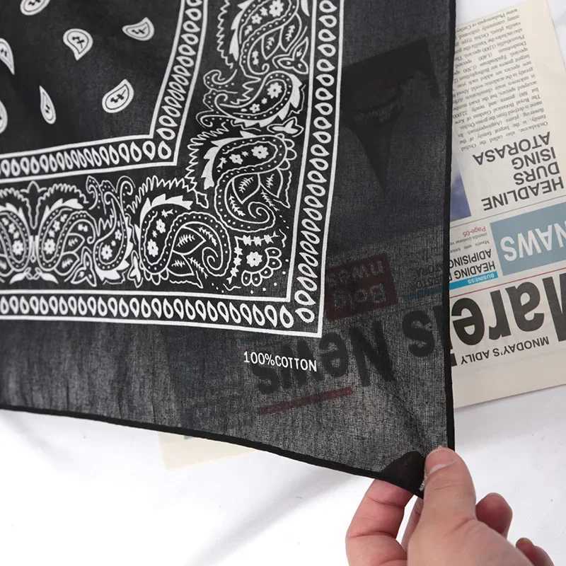 Mens unisex headscarf black cotton bandana headband denim bicycle sports headscarf wrist hair clip headband scarf paisley bag W250107