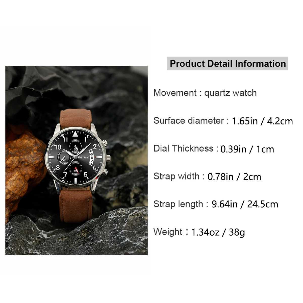 Vintage mens quartz watch set alloy jewelry combination ideal choice for mens birthday giftsX250107