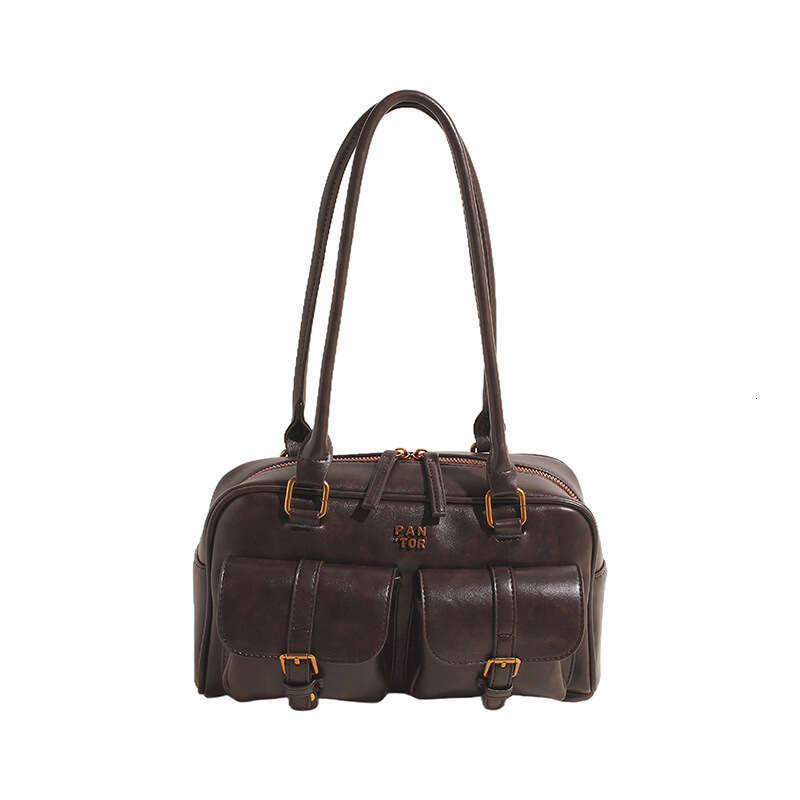 High End Fashion Women's Wholesale Cross-Border Leisure Commuting Retro Shoulder Bag New Solid Color Bowg Bags