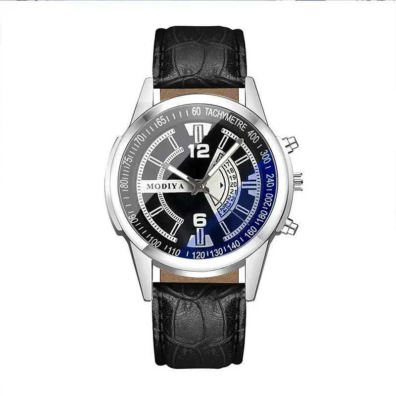 Business Style Blue Light Glass Men Watch Casual Fashion Belt Quartz Wristwatches Men Party Decoration Gift Relogio MasculinoX250107