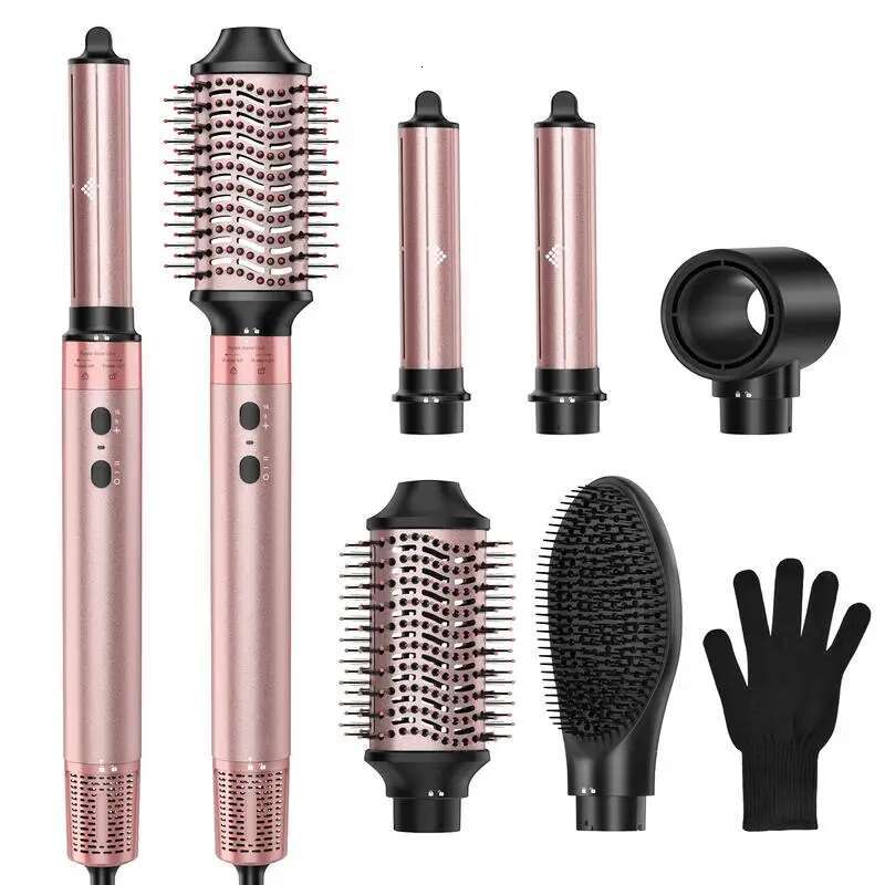 5 in 1 Wand Set,Straightener Brush,Automatic Curg Iron,Hot/Cold Air Hair Styler for Fast Drying Curing