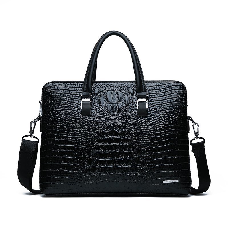 Cow Laptop Bags Leather Mens Briefcase Pattern Travel Messenger Computer Bag 240821