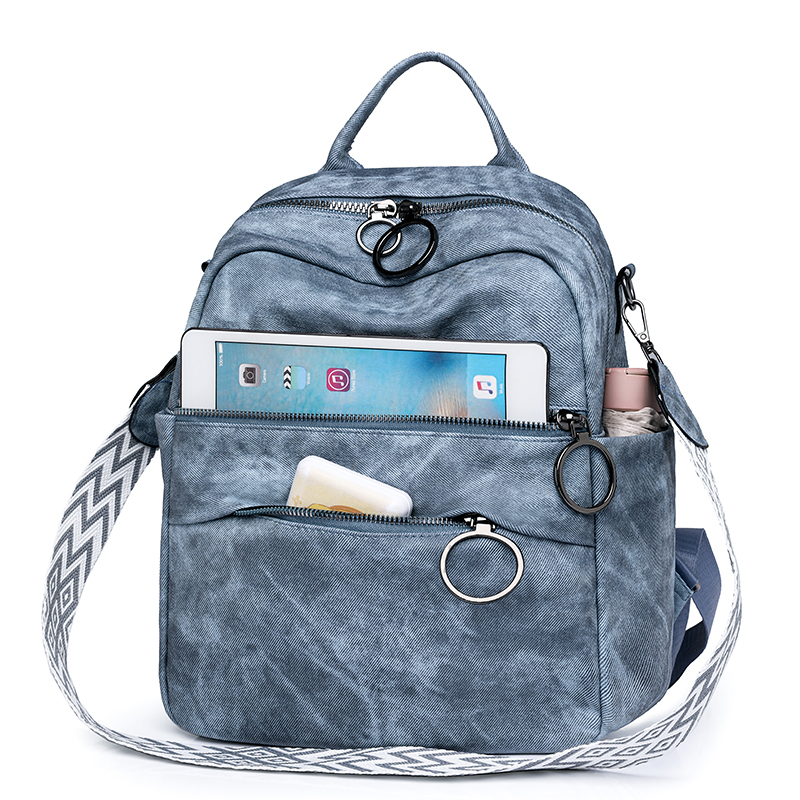 Fashion Backpack Women Quality Leather Rucksacks Ladies Shoulder Bag Multifunction Travel Back Pack Large School Bags For Girls