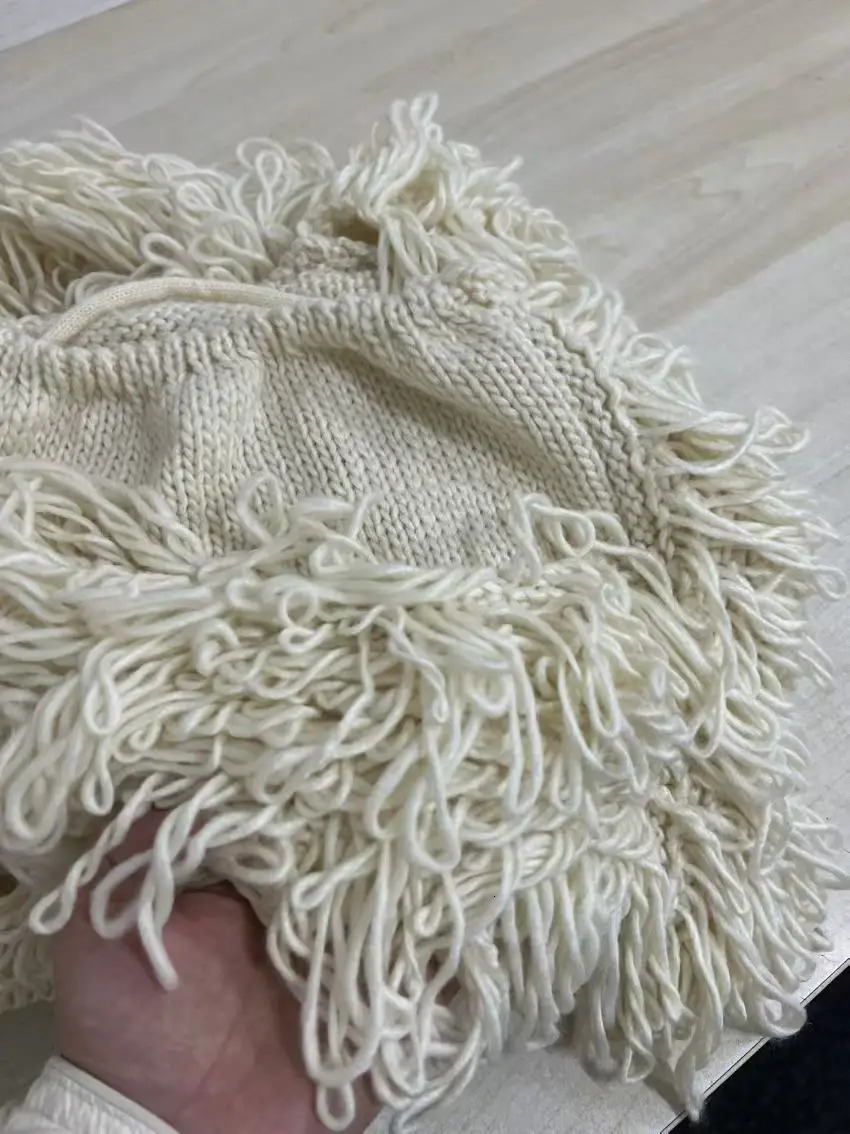 Joskaa Knitted Tassels 2 Piece Sets Women Hipster Sexy Long Sleeve Lace-Up Cardigan Tops and Mini Skirts Matching Party Clubwear 250106