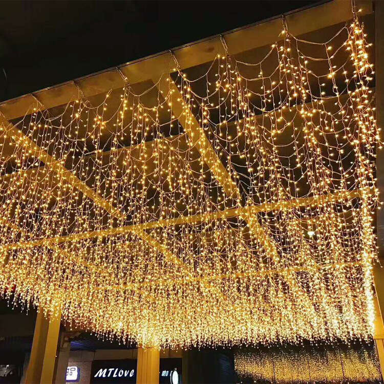 LED ice strip decorative curtain outdoor rainproof shopping mall low-voltage starry sky lights, straight