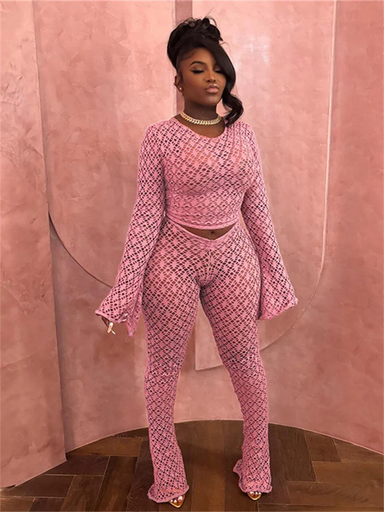 Arrival 2 Two Piece Sets Streetwear Tracksuits Women Long Sleeve Crop TopHigh Waist Pants Suits Black Matching Outfits 250107