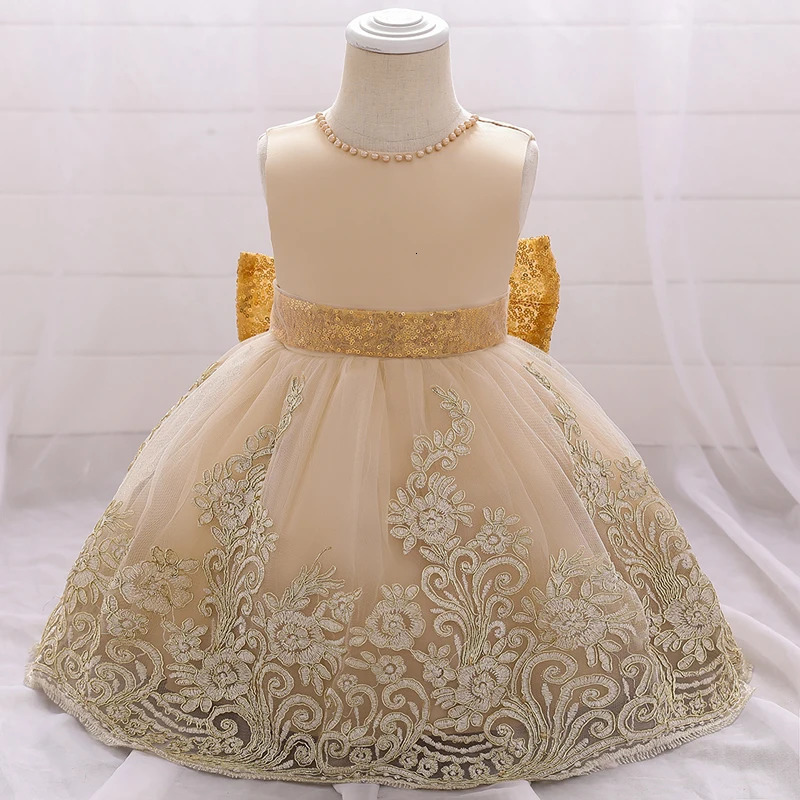 0-2 Year Summer Baptism Dress Gown 1st Birthday Dress For Baby Girl born Ceremony Princess Dress Wedding Dresses 250107