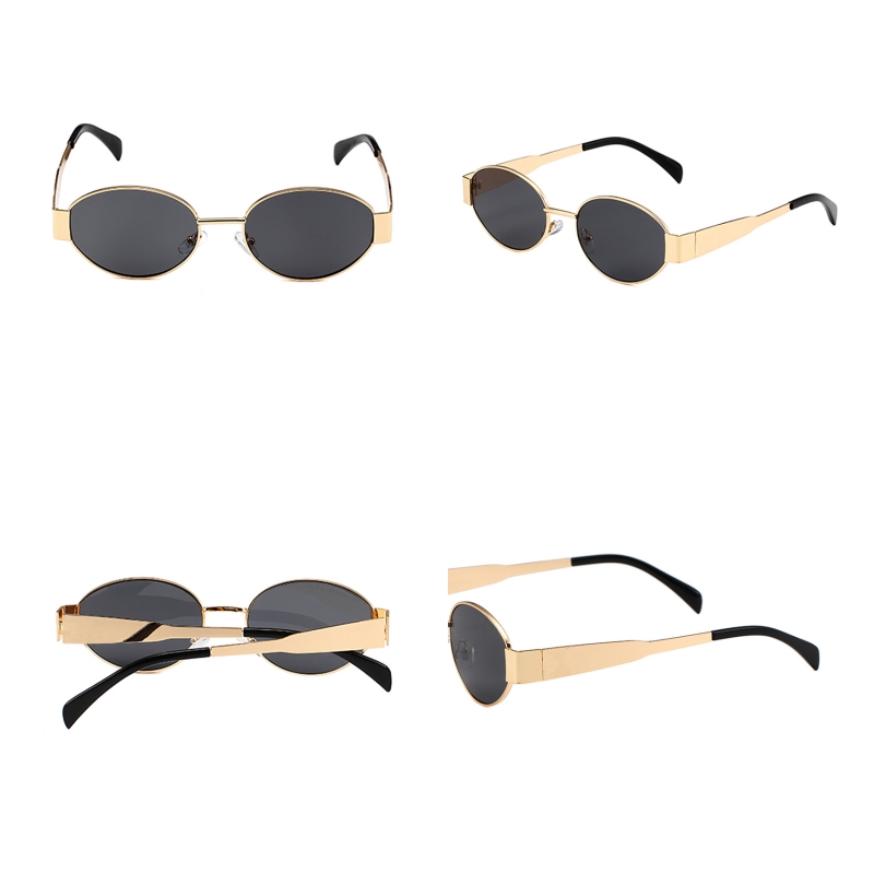 Women's Trendy Sunglasses Luxury Designer Sunglasses Y2K Champagne Gold Frame Sunglasses Men's Adumbral Sun glasses with Case