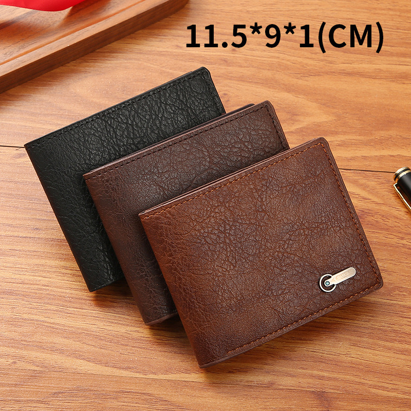 Free Shipping Fashion Mens Leather Blocking Mini Wallet Male Card Holder Small Zipper Coin Purse W9317 24092 Designer Bag Luxury Bag Tote Bag