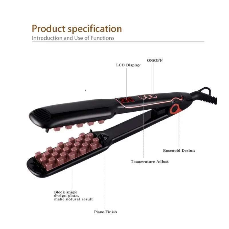 New Corn Curly Styg Wave Curg Iron Crimping Irons Crimper Tools Volumizing Hair Curler Corrugation