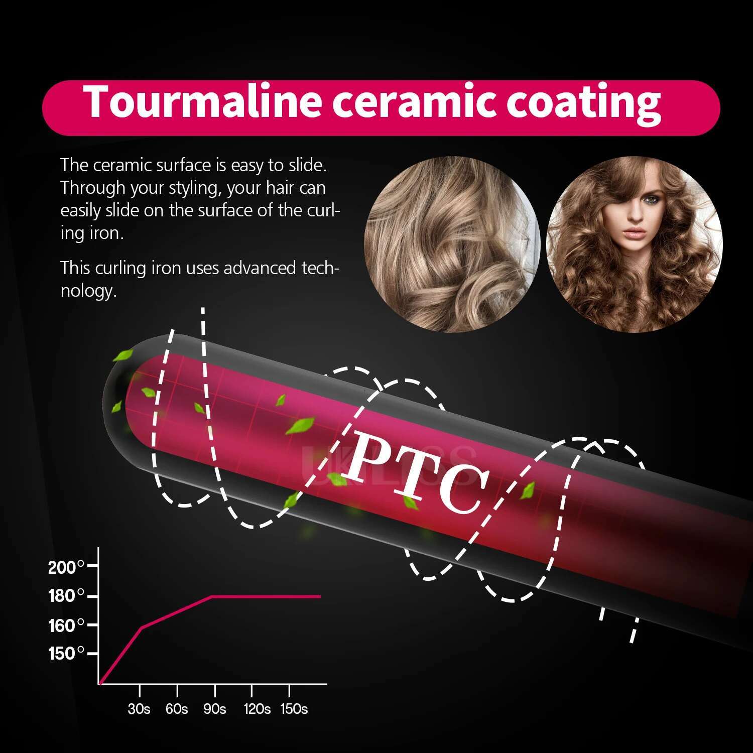 Automatic Ceramic Curler Fast Heating Auto Curg Iron Hair Tools Profession Styg Tool