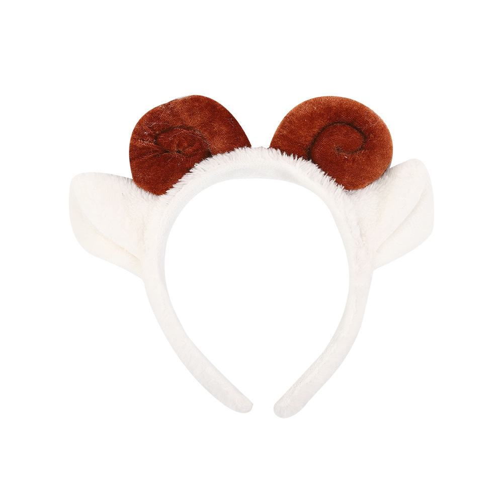 Cute Sheep Ear Hair Hoop Korean Version Girl's Heart Wash Face Hair Hoop Wash Face Pressure Hair Hairpin Selling Cute Headwear Hair Accessories