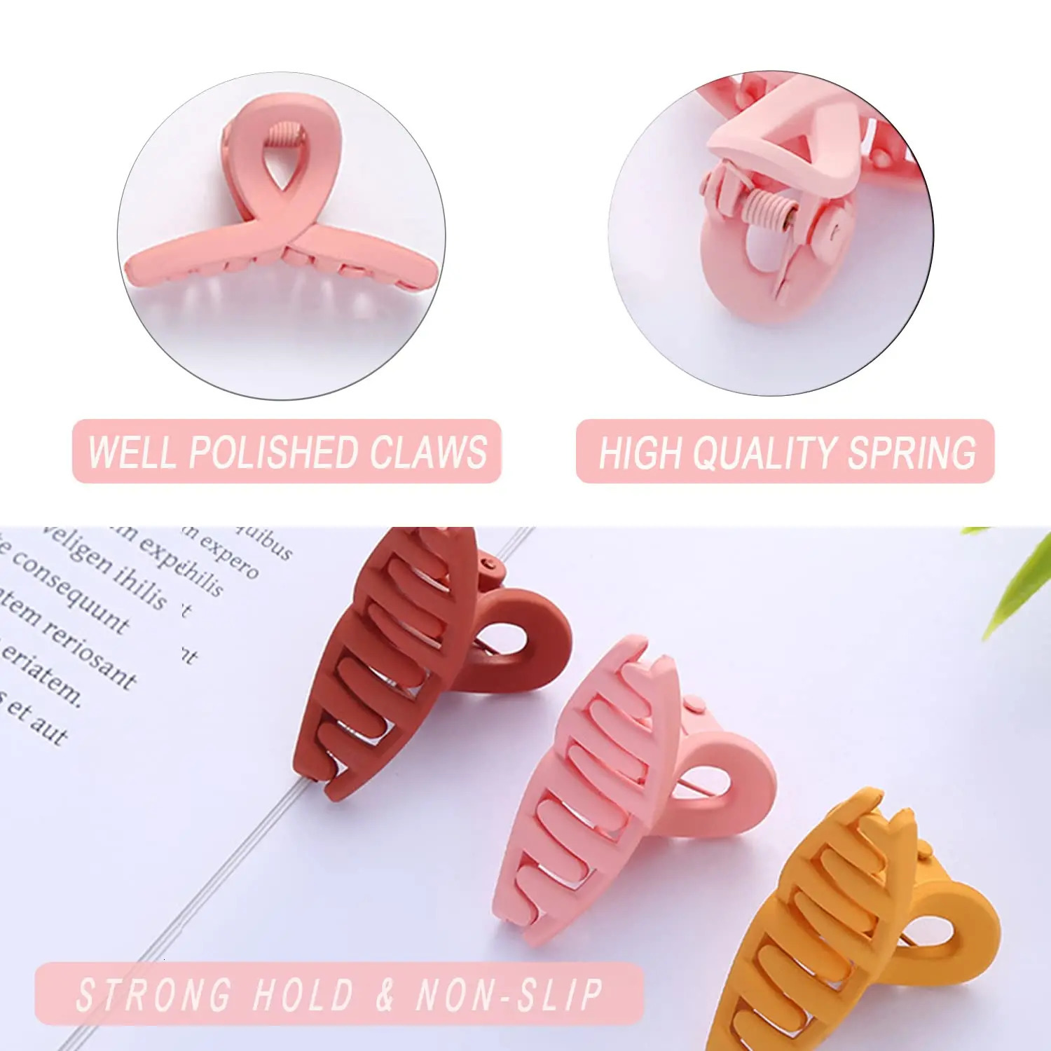 Small Hair Clips for Women Girls 1.5 Mini Hair Claw Clips for Thin Hair Matte Non-slip Small Claw Hair Clips 10 PCS Hair Jaw 250103