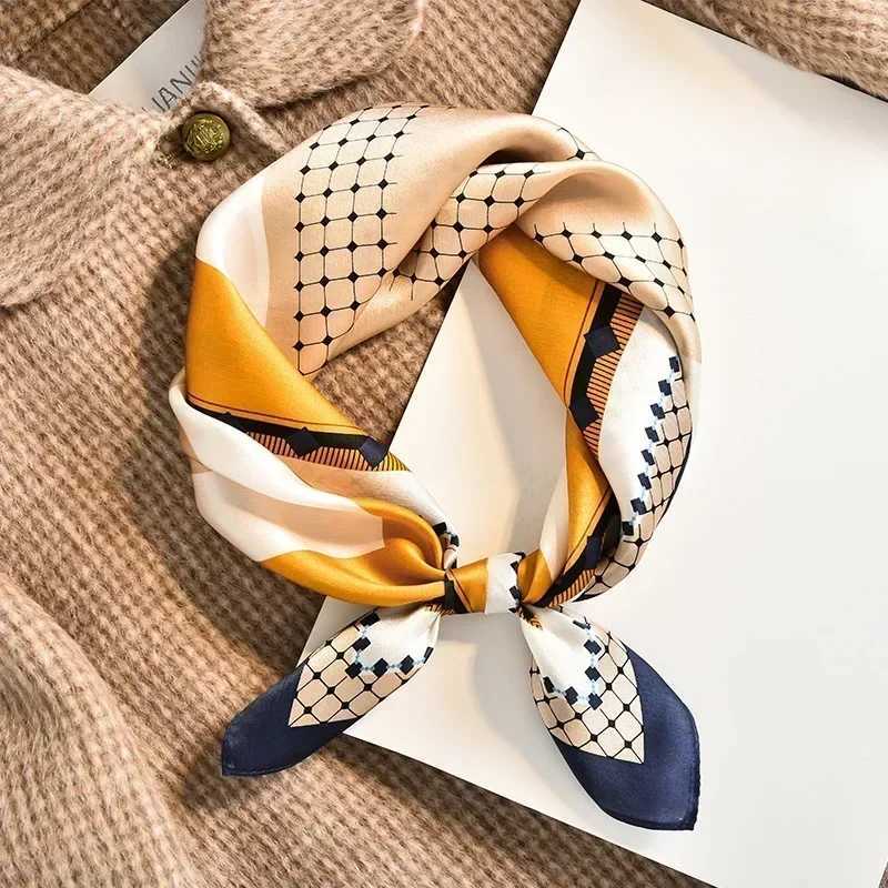 Summer silk scarf suitable for women with beautiful patterns smooth touch headscarf summer sun protection silk scarf W250107