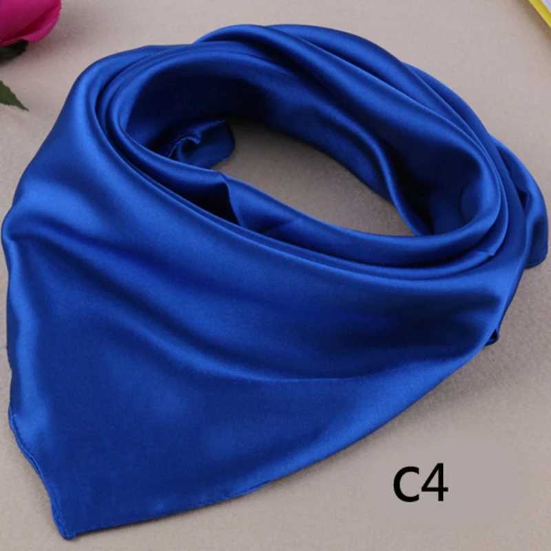 WZCX 60 * 60cm Womens Solid Color Silk Scarf Spring and Autumn Fashion New Simple Square Womens Scarf W250107