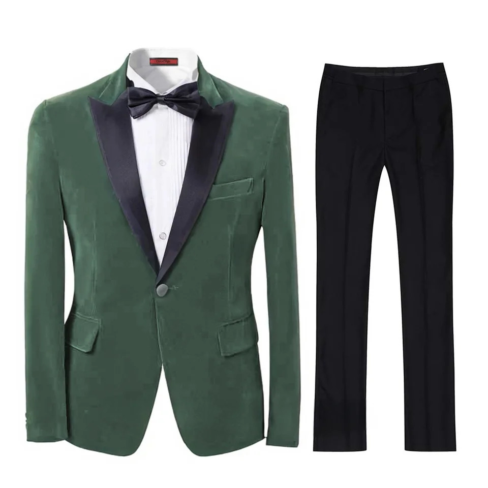 dress suit for men One Button2 pieces Blazer And Pants setfor Wedding dresses singer costume DJ 250107