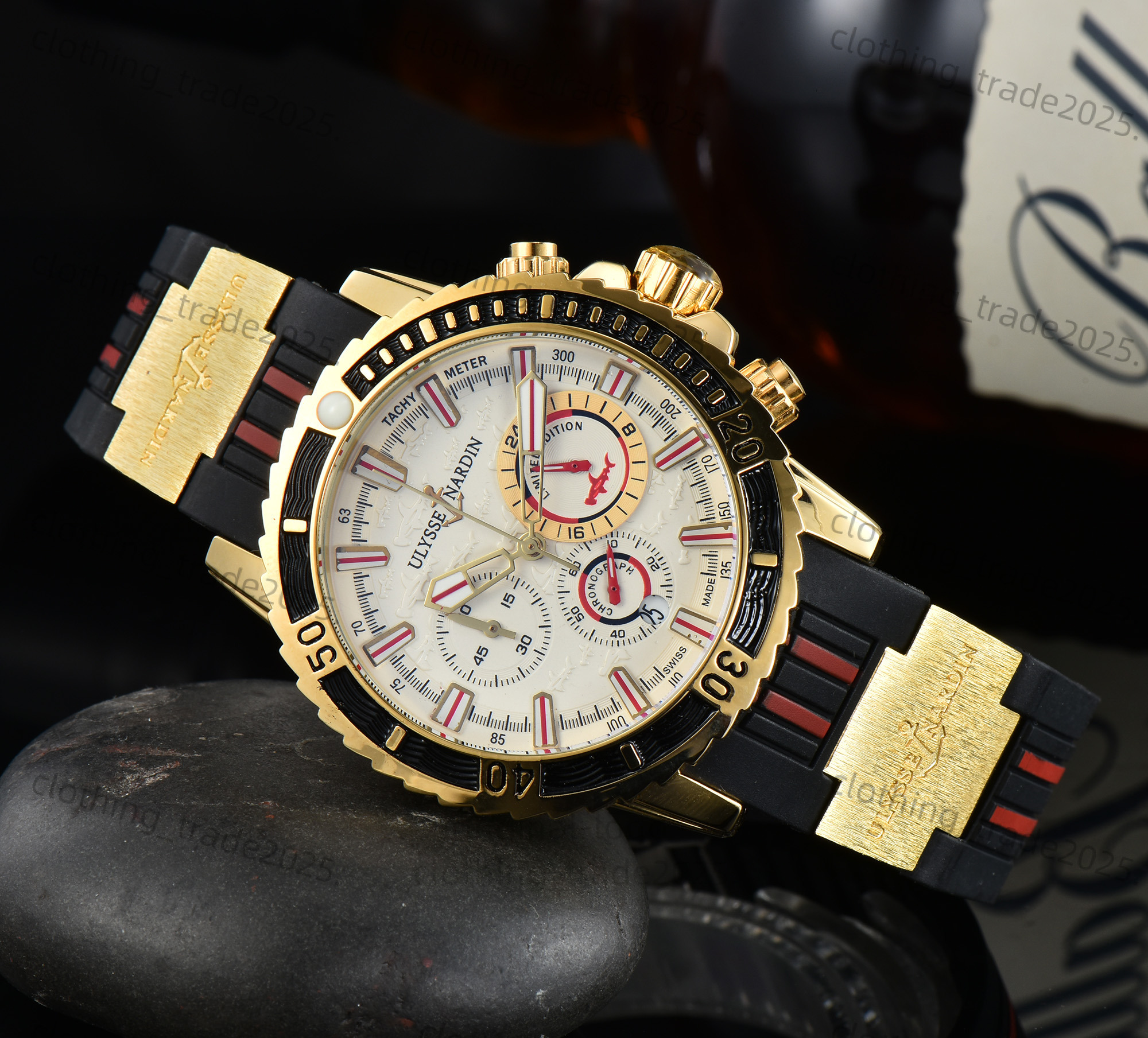 ulysses nardin watch designer Business high-end yacht men's fully automatic mechanical fashion watch night light waterproof men's watch men's luxury watch 786