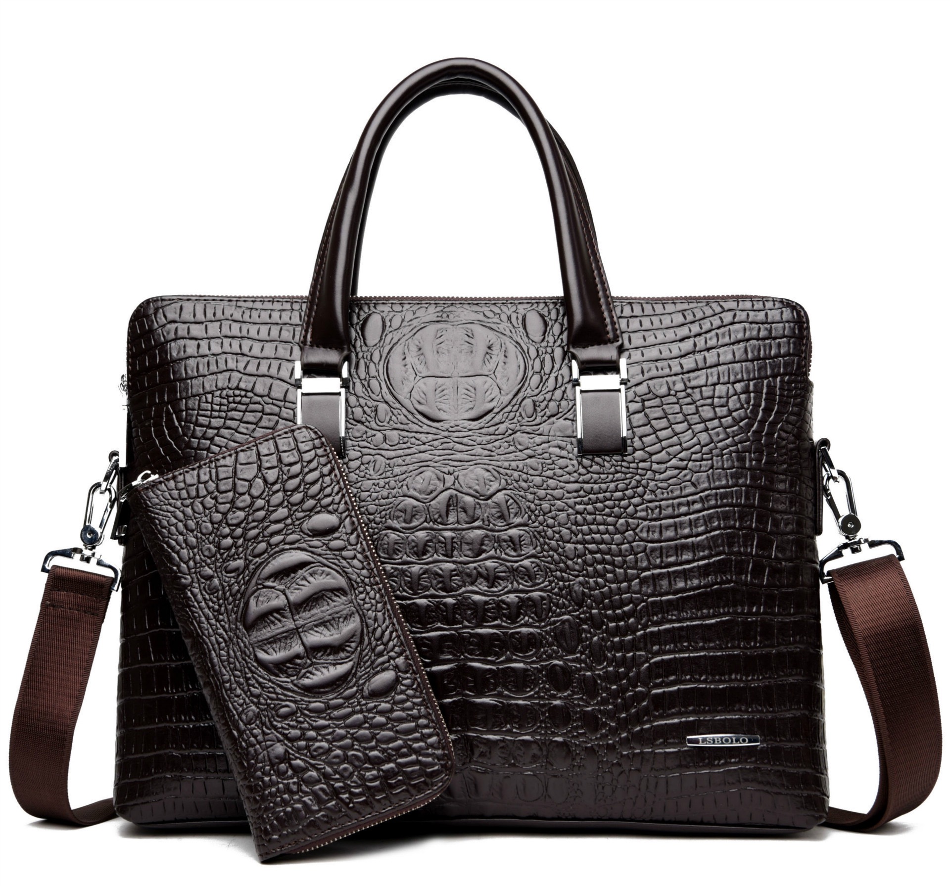 Cow Laptop Bags Leather Mens Briefcase Pattern Travel Messenger Computer Bag 240821