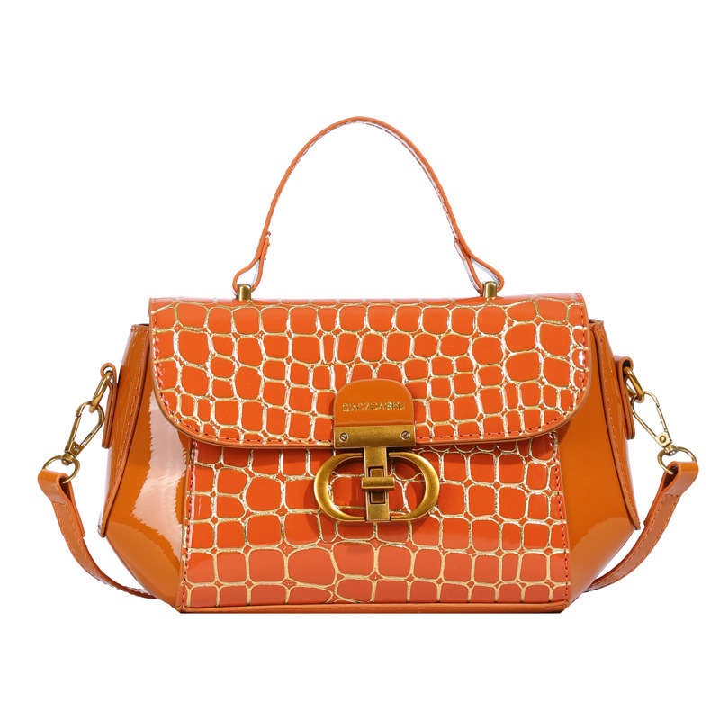 2025 new free shipping designer Single shoulder Pillow bag Vintage solid color casual versatile Tote package for women black white orange