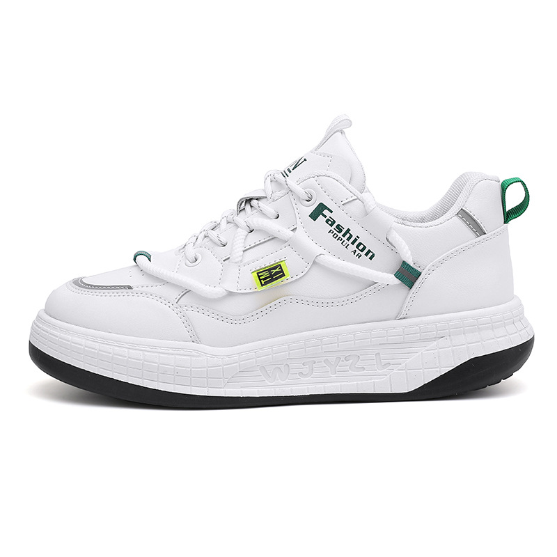 Men Sports Shoes Fashion Thick Sole Anti-Slip Lace-Up Versatile Trendy Korean Version Triple Black White Yellow fashion