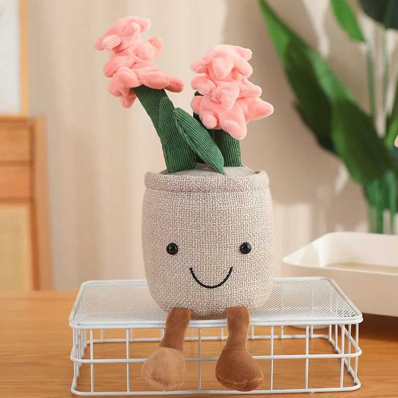 Jelly cat stuffed with plush plants long-lasting potty plants plush dolls juicy pine cake bamboo cactus pillow cushions toy decorations W250107
